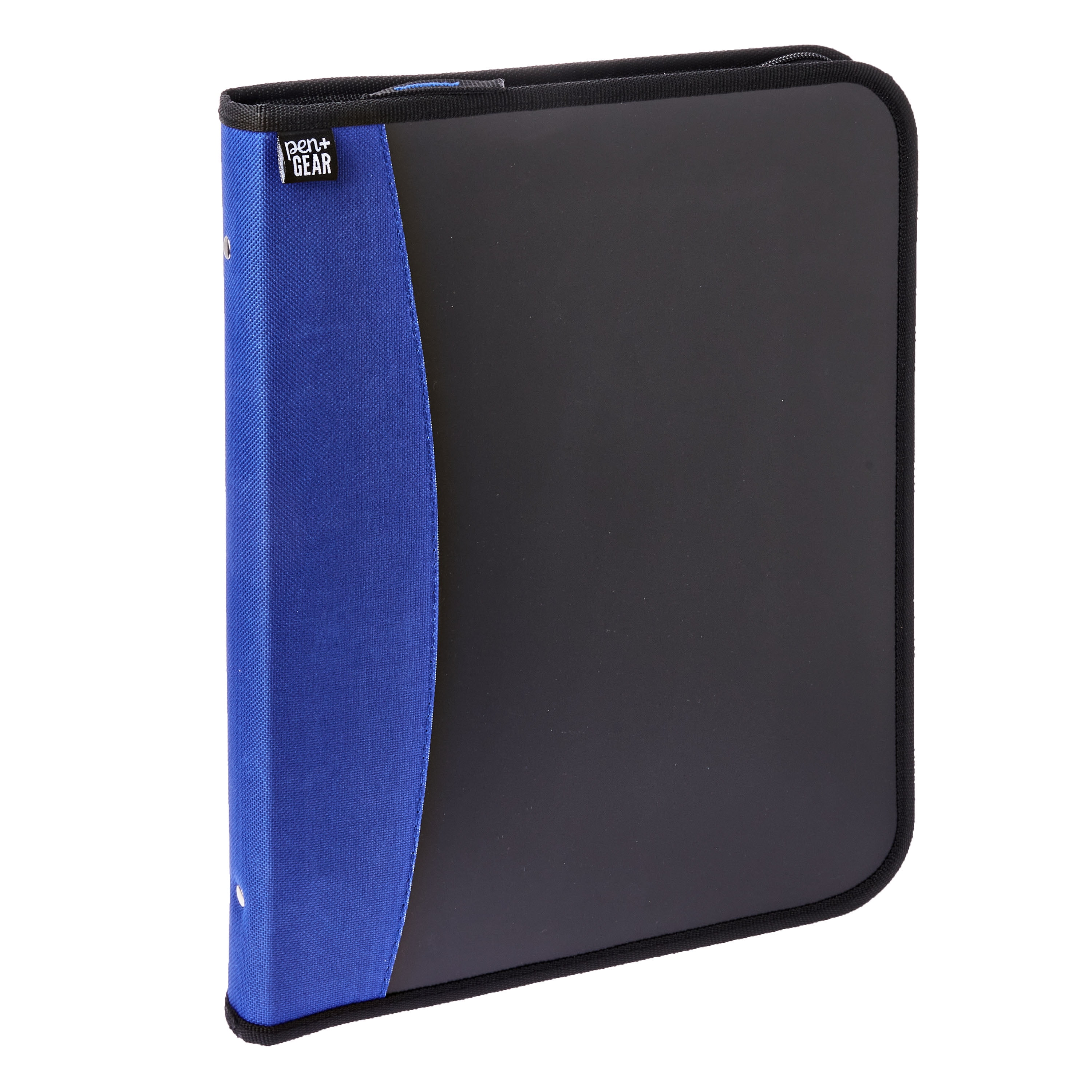 Pen+Gear Poly Zipper Binder, 1.5' Round 3 Ring , 10.75' x 1.75' x 13.5', Blue