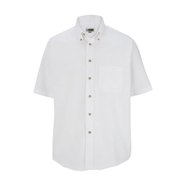 Men's Big And Tall Button Down Poplin Shirt, WHITE, 6XLT
