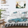 thumbnail image 5 of Farmhouse Twin Size Comforter Set, Summer Car with Cactus Succulents Country Black Plaid Bedding for All Seasons, 4 Pcs Bed Set, 1 Quiltcover (68"x86") ,1Sheet(67"x116"), 2Pillowcases (30"x20"), 5 of 9