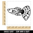 thumbnail image 2 of Spotted Guppy Fish Square Rubber Stamp Stamping Scrapbooking Crafting - Medium 1.75in, 2 of 7