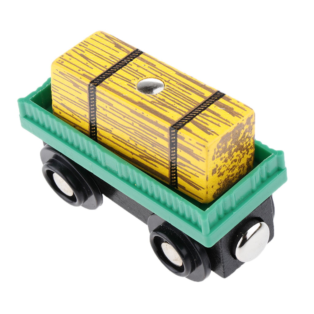 Wooden Magnetic Train Carriage for Toy Trains Accessories Wood Carriage 