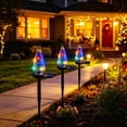 thumbnail image 5 of Fmbmuo Home Decor Outdoor Solar Powered Mini Christmas Tree Lights LED Stake Lamp with 2 Modes Wall Decor,Multicolor, 5 of 5