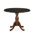 thumbnail image 2 of East West Furniture Kitchen Table with Drop Leaves - Black Table Top and Mahogany Pedestal Leg Finish, 2 of 3