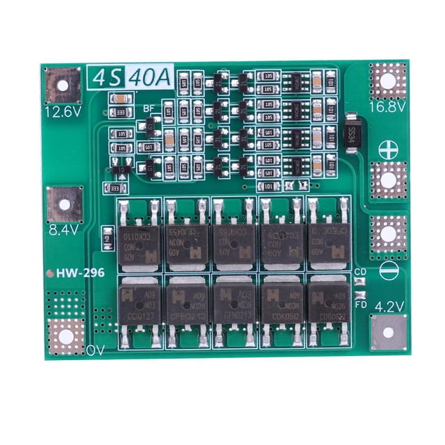 Módulo de cargador de batería de litio Li-ion 18650 BMS para motor de perforación (4S 40A Enhance)