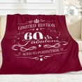 thumbnail image 2 of 60th Birthday Gifts for Women, 60 Year Old Birthday Gifts for Woman, 60th Birthday Decorations, Fabulous 60th Birthday Gifts Ideas, Gift for 60th Birthday Women Throw Blanket 60"X50", 2 of 10