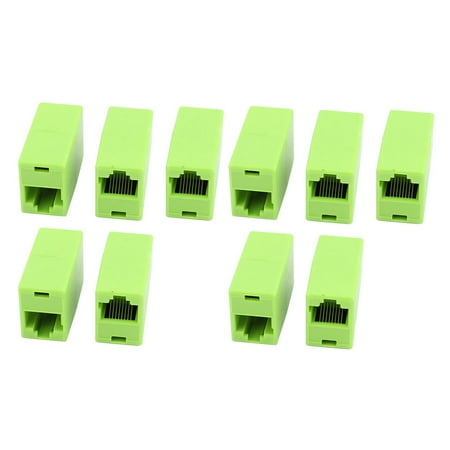 - 10 Pcs RJ45 8P4C Dual Port Network Straight Through Cable Joiner Coupler