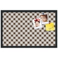 thumbnail image 2 of PinPix ArtToFrames 26x16 Custom Cork Bulletin Board Argyle Brown   Poster Board Has a Fabric Style Canvas Finish, Framed in Satin Black (PinPix-631), 2 of 6