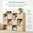 thumbnail image 5 of Best Choice Products 6-Cube Bookshelf, 13.5in Display Storage System, Organizer w/ Removable Back Panels - White, 5 of 9