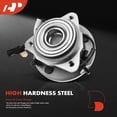 thumbnail image 4 of A-Premium Front Wheel Bearing Hub Assembly Compatible with Ford Ranger 2009 2010 2011 Mazda B4000 2003-2010 4WD w/ABS 5-Lug, 4 of 9