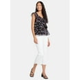 thumbnail image 3 of Time and Tru Women’s Ruffle Wrap Tank Top, XS-XXXL, 3 of 5
