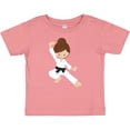 thumbnail image 3 of Inktastic Karate Girl, Cute Girl, Black Belt, Brown Hair Girls Baby T-Shirt, 3 of 5
