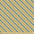 thumbnail image 1 of Abstract Fabric by the Yard, Ornamental Illustration with Diagonal Zigzag Stripes, Decorative Upholstery Fabric for Chairs & Home Accents, Pale Peach Cadet Blue by Ambesonne, 1 of 5