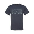 thumbnail image 2 of Wild Bobby, Vintage Ford Mustang Silver Honeycomb Grill Distressed, Cars and Trucks, Men Graphic Tee, Vintage Heather Navy, X-Large, 2 of 4