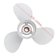thumbnail image 3 of Boat Outboard Propeller 9 7/8 x 14 Aluminum compatible for 20-30 horsepower 664-45952-00-EL Marine Propeller 10 Spline Tooth 3 Blades, 3 of 7