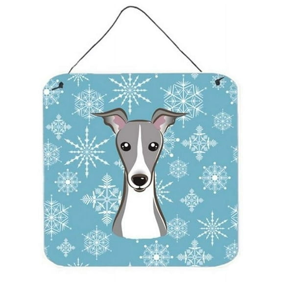 Snowflake Italian Greyhound Wall and Door Hanging Prints