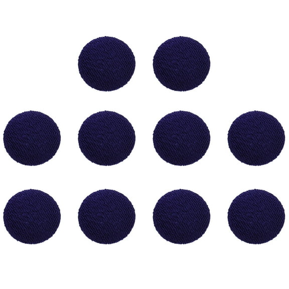 FOMIYES 10Pcs Decorative Sewing Buttons Navy Round Cloth for Crafting and Replacement
