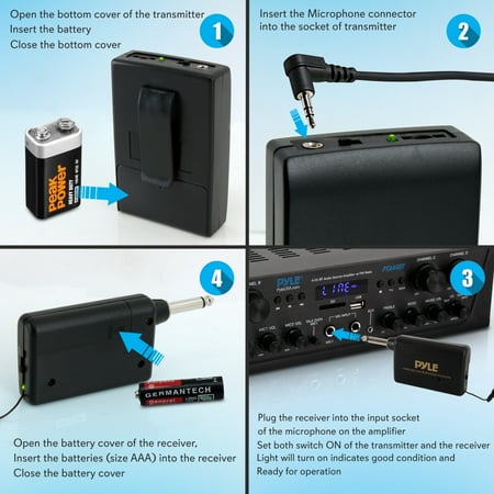 PYLE PDWM96 Wireless Microphone System with UK Ubuy