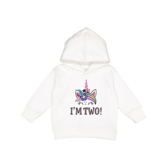 Inktastic 2nd Birthday Unicorn 2 Year Old Girl Toddler Hoodie