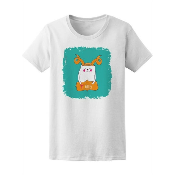 Horscope Aries Cat T-Shirt Women -Image by Shutterstock, Female Small
