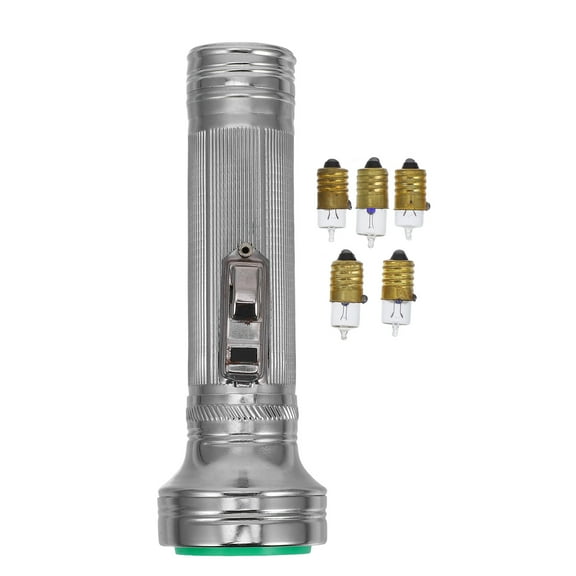 GAXIRE Flashlight Iron Silver 1Set 5.9X1.6X1.6In For Nostalgia Lovers Photography