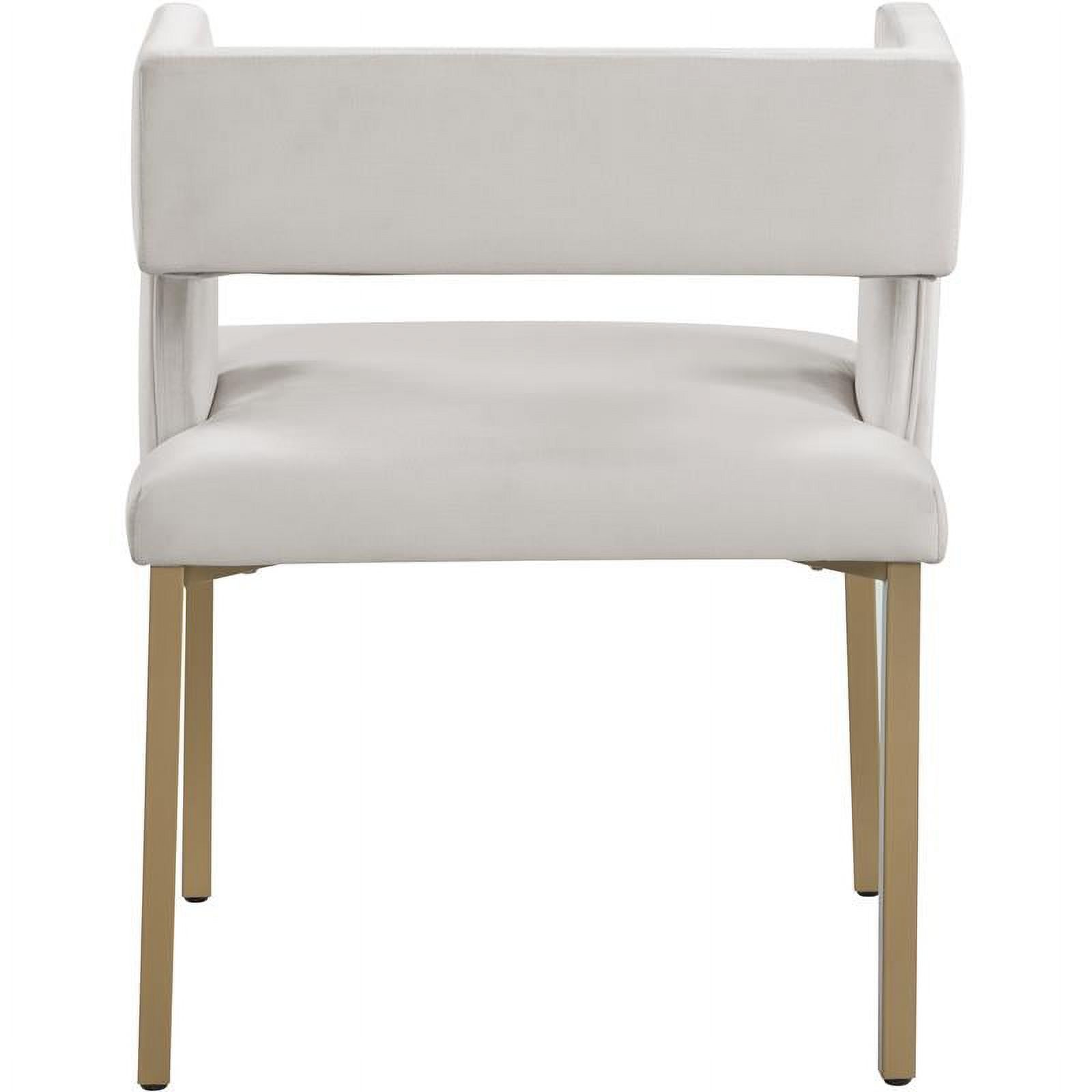 Meridian Furniture Caleb Cream Velvet Dining Chair (Set of 2) - image 3 of 5