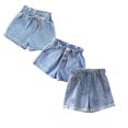 thumbnail image 1 of FhsagQ 3 Pack Girls' Denim Shorts with 3 Button Design & Casual Jeans Summer Size 2-3 Years, 1 of 6