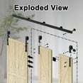 thumbnail image 7 of 25" X 84" Pine Solid Core Wood Unfinished K Bi-Fold Barn Door With Installation Hardware Kit, 7 of 7