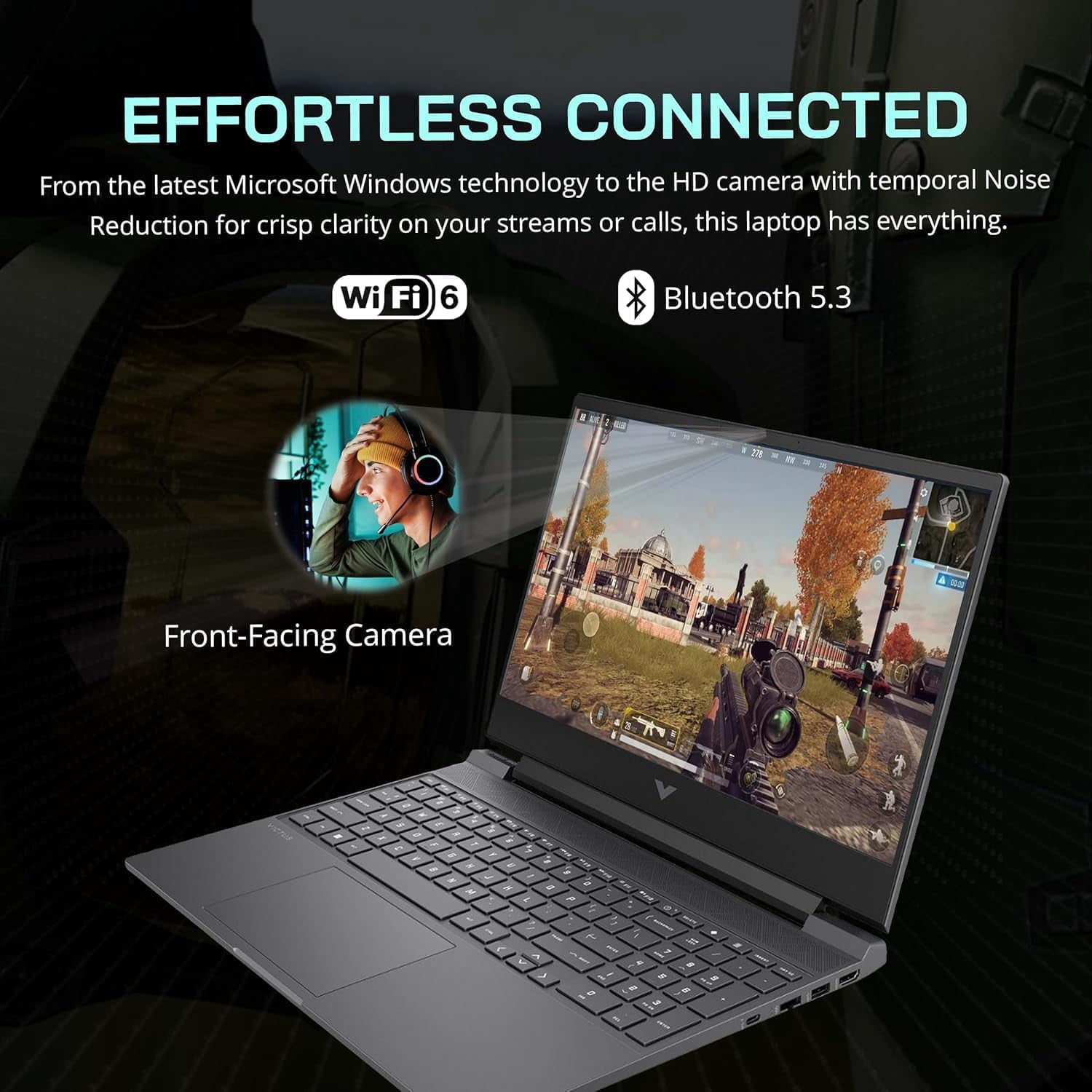 HP Victus 15.6-inch FHD 144Hz Gaming Laptop, Intel Core i5-13420H, NVIDIA GeForce RTX 4050 6GB,Wi-Fi 6,Bluetooth 5.3 ,Win11 Home,w/Cloth (32GB RAM | 1TB PCIe SSD)