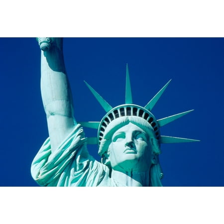 Statue Of Liberty Image - USA New York Statue of Liberty Stretched Canvas - Panoramic Images (18 x 24)