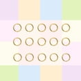thumbnail image 2 of FRCOLOR key ring 200pcs 12x10mm Golden Spring Rings Bag Buckle Split Circle Stainless Steel Key Chain Rings,0.47"X0.47"X0.08", 2 of 4