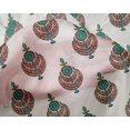 thumbnail image 4 of oneOone Silk Tabby Fabric Leaves & Floral Block Print Fabric By The Yard 42 Inch Wide, 4 of 5