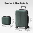 thumbnail image 6 of Ktaxon Luggage Set 2 Piece Carry-on, PP Hard Shell Suitcase 14" 20" Luggage Sets Spinner Wheels, Green, 6 of 9