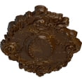 thumbnail image 3 of 30 3/8"W x 20 3/4"H x 1"P Kinsley Flowing Leaf Ceiling Medallion, Hand-Painted Root Beer Crackle, 3 of 4