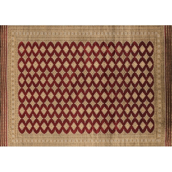 Ahgly Company Indoor Rectangle Oriental Brown Industrial Area Rugs, 6' x 9'