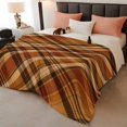 thumbnail image 3 of Orange Buffalo Plaid Fleece Throw Blanket for Couch, Fall Thanksgiving Checkered Microfiber Flannel Blanket for All Season, Lightweight Soft Throw Blankets for Gifts, Home Decor, 32"x47", 3 of 9