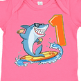 thumbnail image 4 of Inktastic First Birthday Surfing Shark with Hot Dog and Ice Cream Boys or Girls Baby Bodysuit, 4 of 5