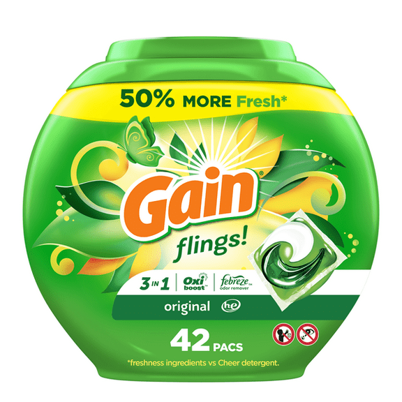 Gain Laundry Detergent Soap Pacs, Original Scent