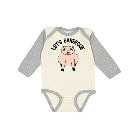 

Inktastic Let s Barbecue Pig Gift Baby Boy or Baby Girl Long Sleeve Bodysuit