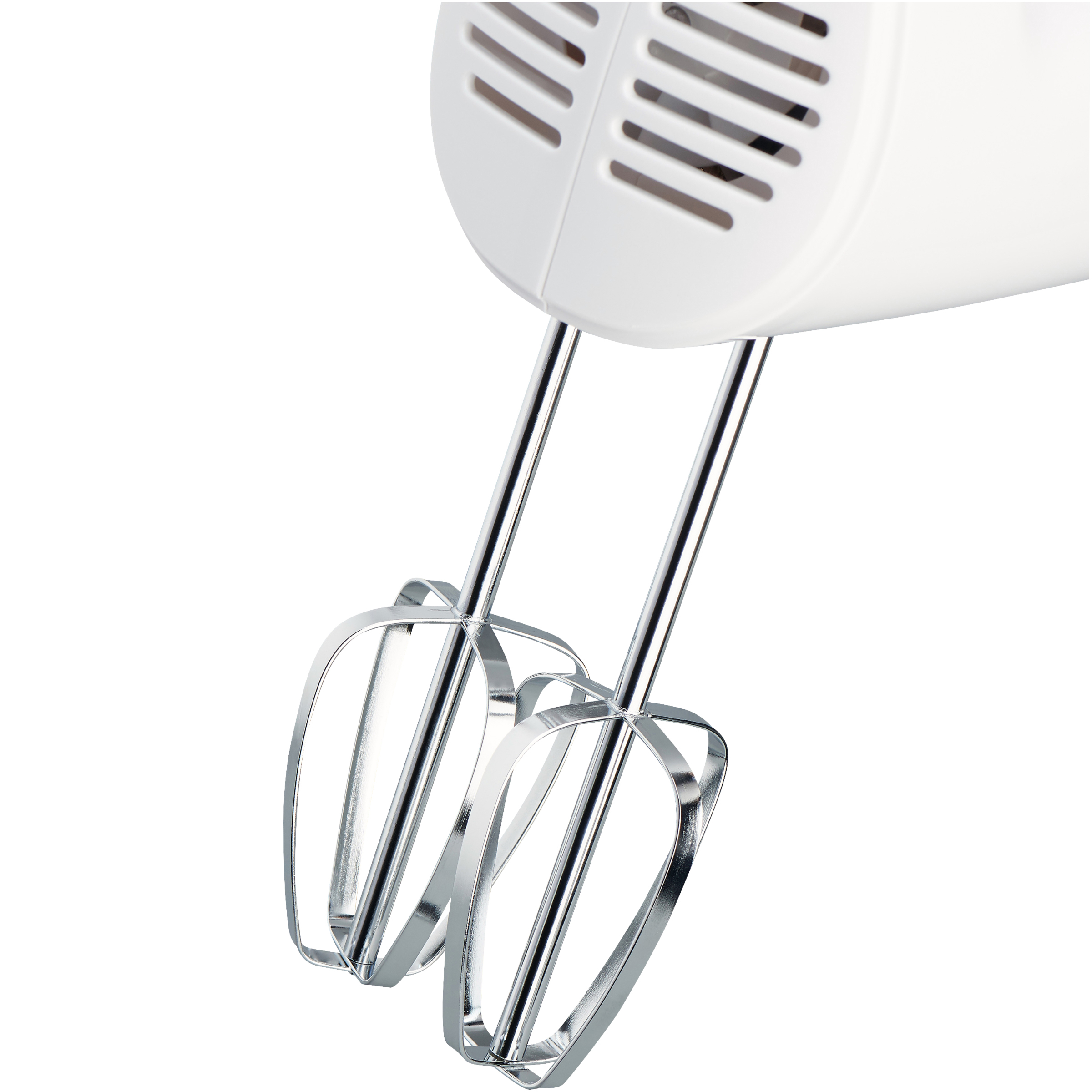 Mainstays 5-Speed 150-Watts Hand Mixer with Chrome Beaters, White - image 4 of 5