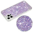 thumbnail image 6 of For iPhone 13 Pro Max Case,Cute Glitter Bling Twinkle Stardust with Drop Protection Shockproof Soft TPU Slim Flexible Phone Case Girls/Women Protective case for iPhone 13 Pro Max,Anti Scratch,Purple, 6 of 6