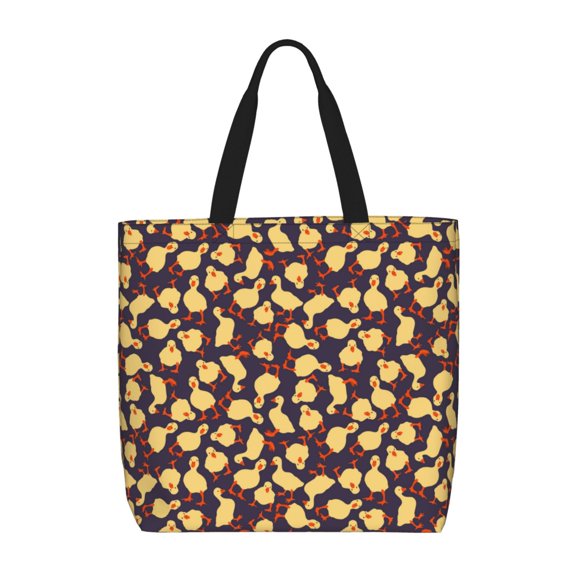 Vsdgher Cute Small Farm Birds print Tote Bag for Women Shoulder Bag with Zipper Large Shoulder Bag Handle Handbag Portable Washable for Travel, Work
