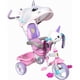 thumbnail image 1 of Triciclo Scooter Desmontable Luces Sonido Gaticornio Rosa, 1 of 3