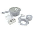 thumbnail image 2 of Potato Slicing Machine, Easy To Clean Fruit Vegetable Grater Versatile Convenient With Drain Basket For Restaurant Grey,Green, 2 of 8