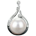 thumbnail image 2 of Kripyery Necklace Pendant Water Drop-shaped Faux Pearl Jewelry Shining Cubic Zirconia Pendant Clavicle Chain for Wedding, 2 of 7