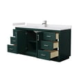 thumbnail image 4 of Wyndham Collection Miranda 66" Wood Single Bathroom Vanity in Nickel/Green, 4 of 6