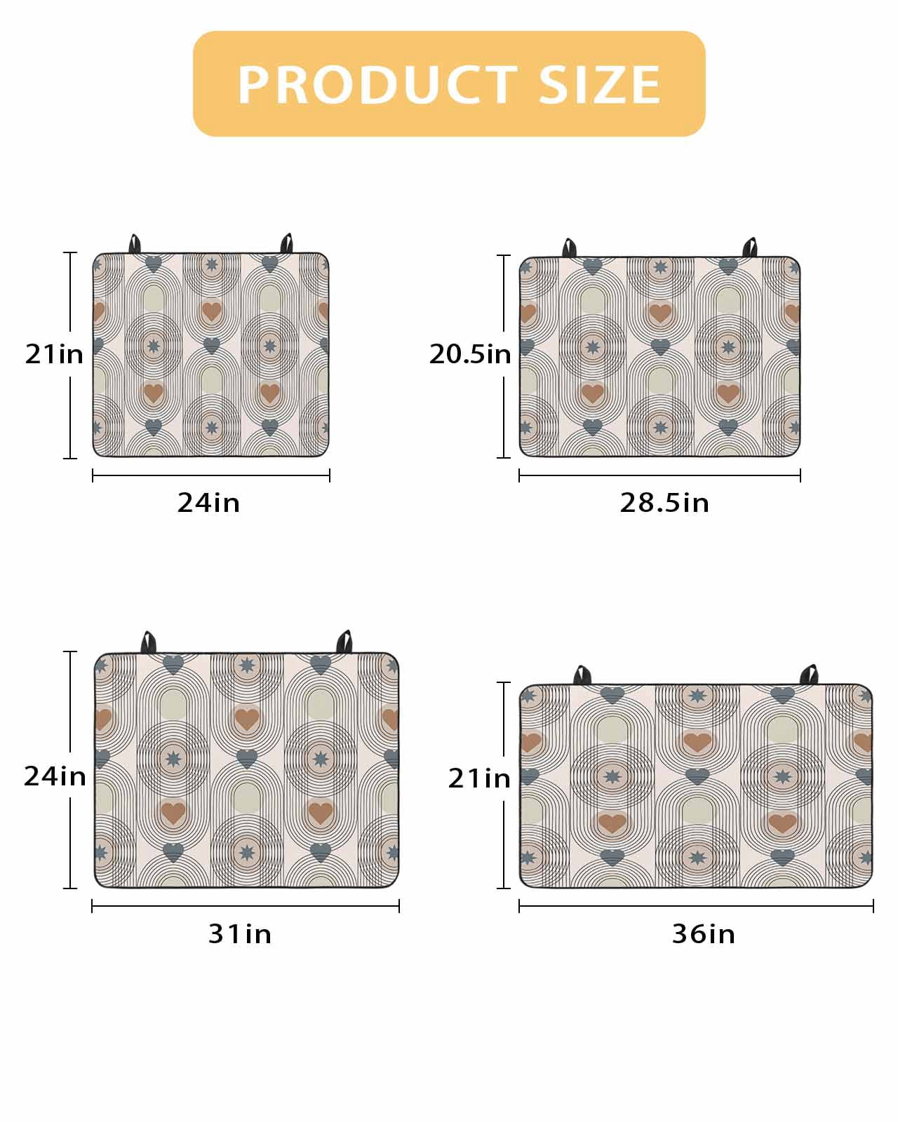 Large Induction Cooktop Protector Mat Valentine's Day Stove Top Covers for Electric Stove, Farmhouse Love Heart Abstract Stripes Decorative Stove Burner Cover Mats, Glass Top Stove Cover