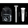 thumbnail image 4 of BAGTeck 22 Sets of Mirror Holder Clips Kitï¼ŒCrystal Clear Plastic Mirror Clip, Mirror Holder Clips Glass Retainer Clips Kitï¼ŒMirror Hanging kit with Screws and Fixed Mirror Box Door (Classic Style), 4 of 4