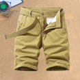 thumbnail image 2 of Migroa Mens Flat Front Golf Short Work Dress Short with Pockets Casual Shorts Summer Beach Shorts Pants Lightweight Skinny Casual with Expandable Waist Summer Shorts Khaki L, 2 of 7