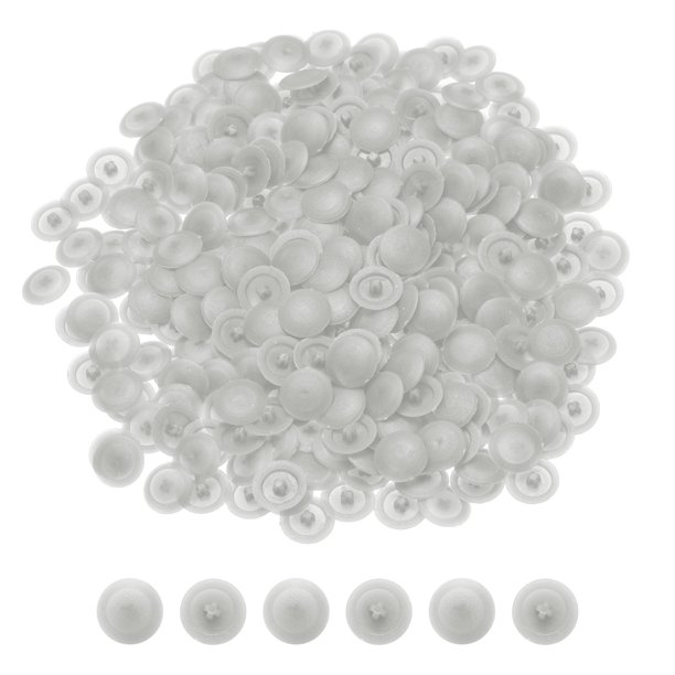 500 Pcs Cubiertas de Tornillo de Plástico, Cubierta de Tornillo de 12mm, Gris Claro