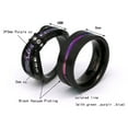 thumbnail image 2 of Matching Rings Couple Ring Black Gold Plated 1CT Purple CZ Women Wedding Ring Set, 2 of 7